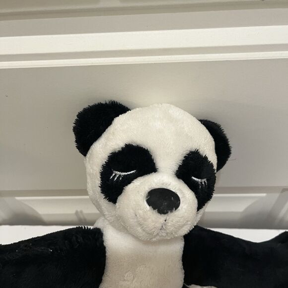Dan Dee Panda Bear Stuffed Animal Plush 10" Black White Sleepy Sewn Eyes - Picture 2 of 7